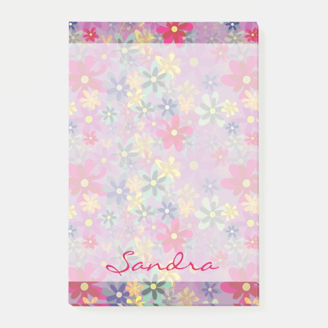 Bloco De Notas Flores no Sangue (padrão sem costura) (Frente)