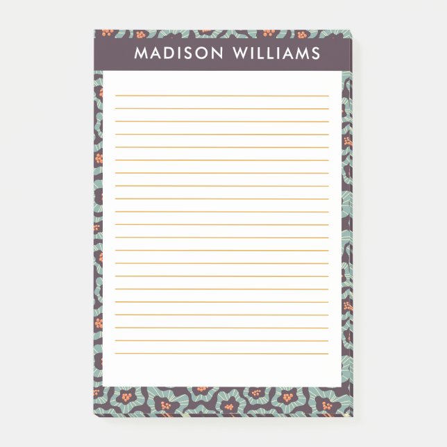 Bloco De Notas Flores notas adesivas (Frente)
