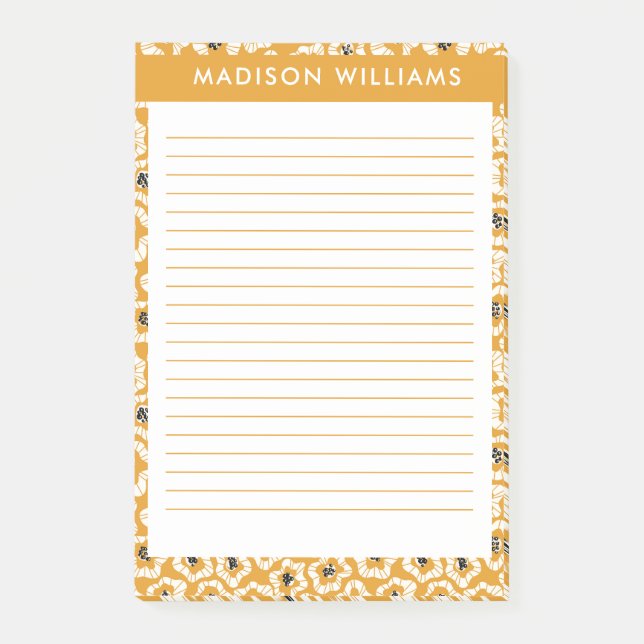 Bloco De Notas Flores - Notas de posto (Frente)