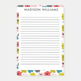 Bloco De Notas Flores - Notas de posto