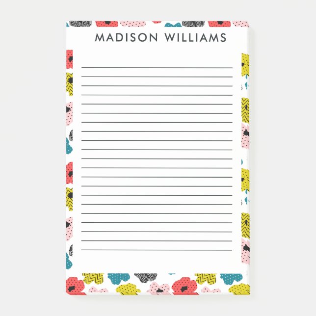 Bloco De Notas Flores - Notas de posto (Frente)