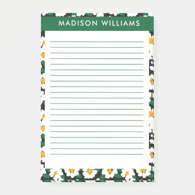 Bloco De Notas Flores - Notas de posto (Frente)