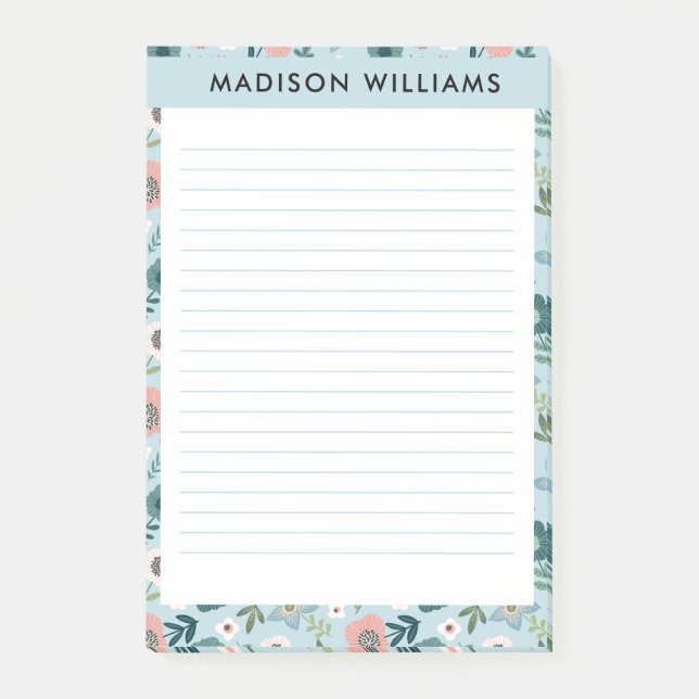 Bloco De Notas Flores - Notas de posto (Frente)