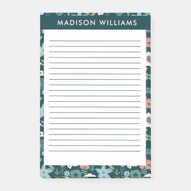 Bloco De Notas Flores - Notas de posto (Frente)