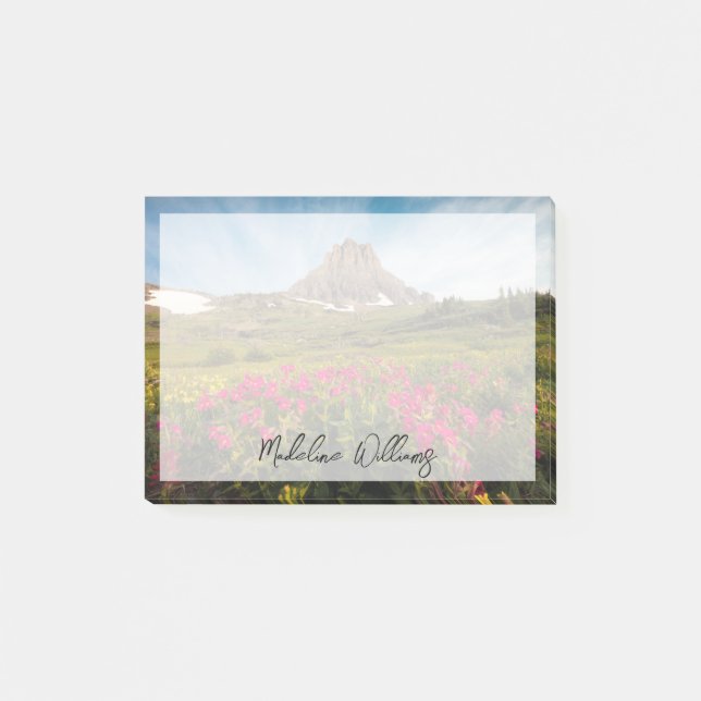 Bloco De Notas Flores | Parque Nacional Glacier de Montana (Frente)