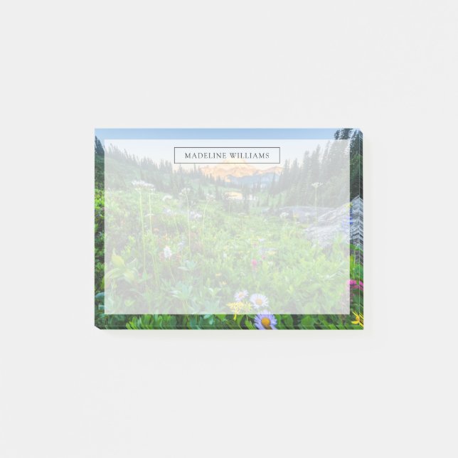 Bloco De Notas Flores | Parque Nacional Monte Rainier (Frente)