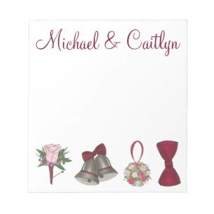 Bloco De Notas Flores Personalizadas De Bells Favorecem Notepads