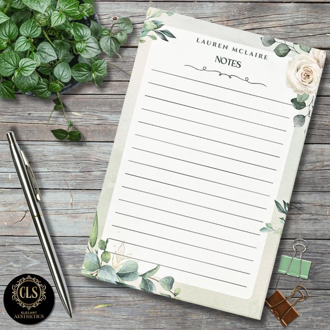 Bloco De Notas Flores Personalizadas para Casamento (Criador carregado)