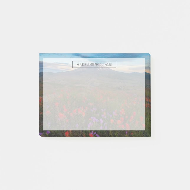 Bloco De Notas Flores | Pincel-da-índia (Frente)