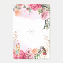 Flores Rosa E Rapariga De Fadas