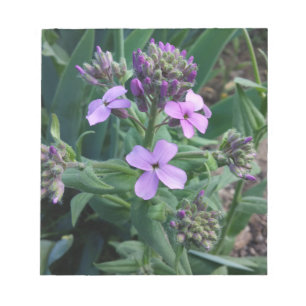 Bloco De Notas Flores Roxas