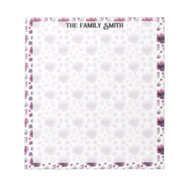 Bloco De Notas flores roxas