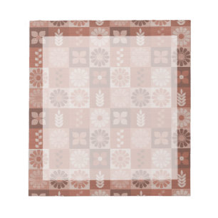 Bloco De Notas Flores Rustic Brown Burlap Deixam Notepad