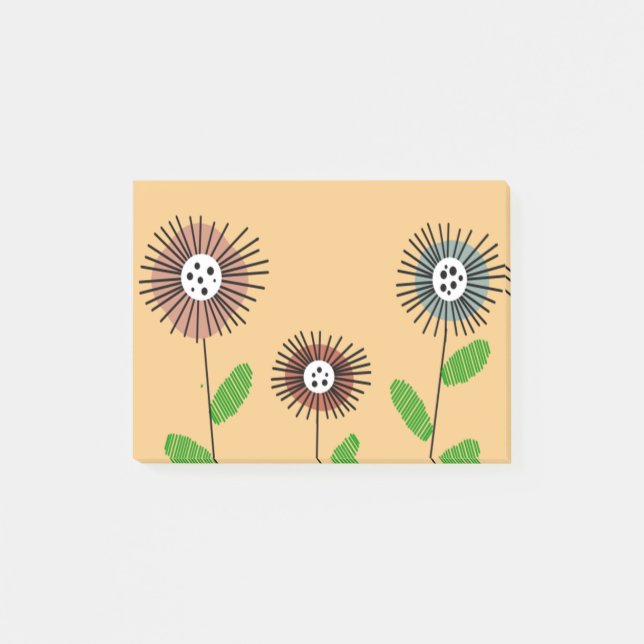 Bloco De Notas Flores Scandi (Frente)