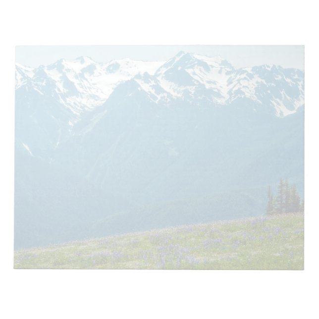 Bloco De Notas Flores selvagens e montanhas (Frente)