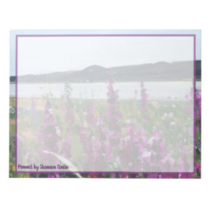 Bloco De Notas Flores selvagens pelo rio - Papel de Carta