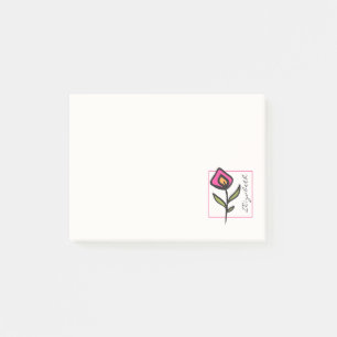 Bloco De Notas Flores Selvagens, Rosa e Verde, de Longo Curso, Pe