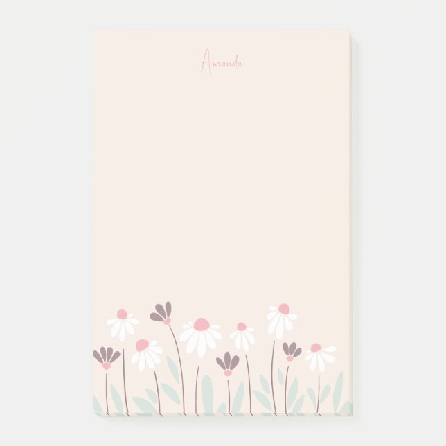 Bloco De Notas Flores silvestres coloridas (Frente)