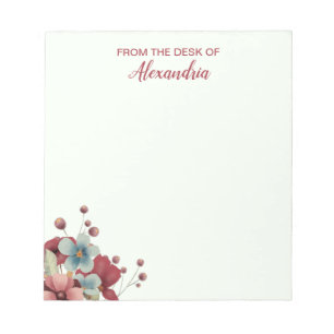 Bloco De Notas Flores Silvestres Coloridas Personalizadas