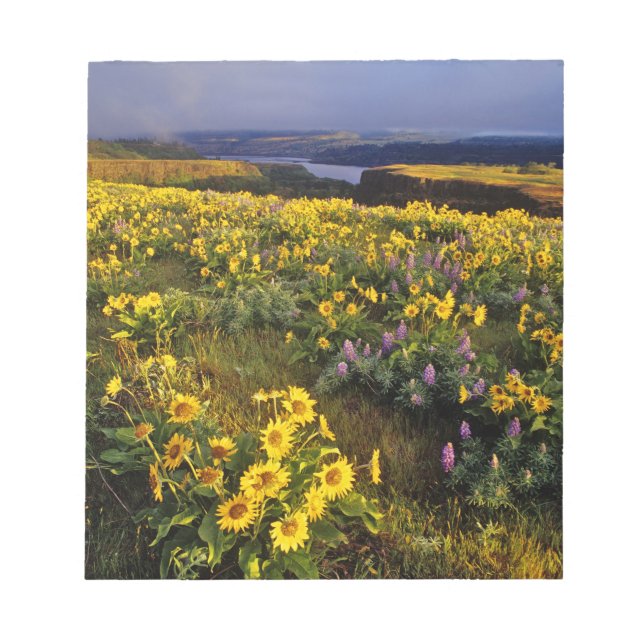 Bloco De Notas Flores silvestres primavera em abundância no Tom (Frente)
