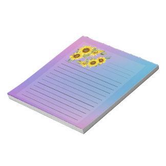 Bloco De Notas Flores solares do NotePad