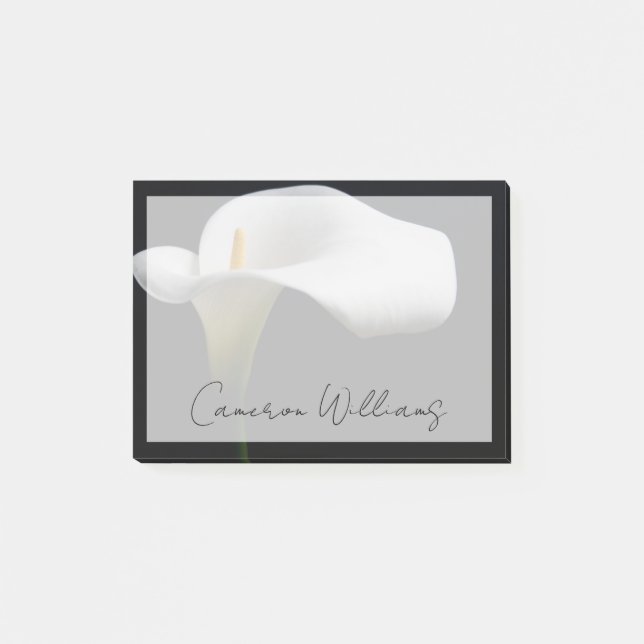 Bloco De Notas Flores | White Calla Lily (Frente)