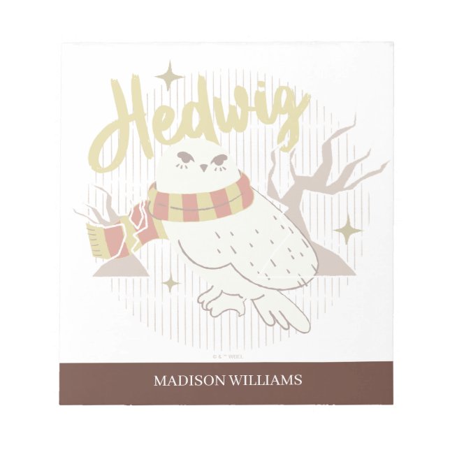 Bloco De Notas Floresta Caprichosa Desenho de Hedwig (Frente)