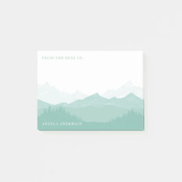 Bloco De Notas Floresta da montanha com grande conhecido