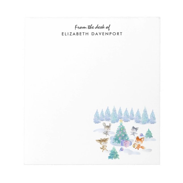 Bloco De Notas Floresta Dançante - Caqueta de Natal (Frente)