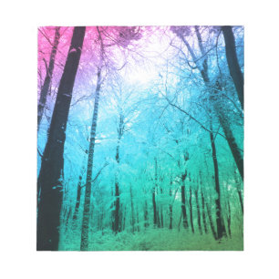 Bloco De Notas Floresta Pastel