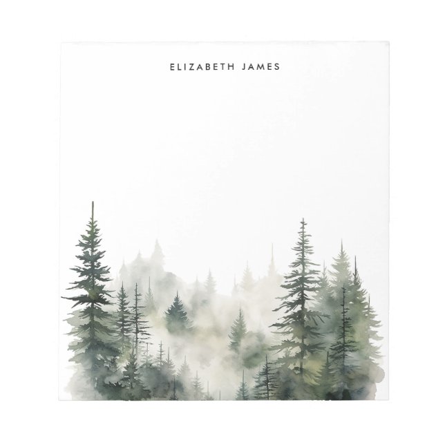 Bloco De Notas Floresta Rústica De Pizza De Mola Aquática Persona (Frente)