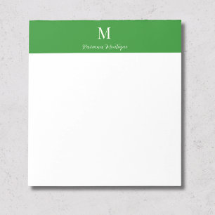 Bloco De Notas Floresta Verde Luxo Nome Personalizado Monograma