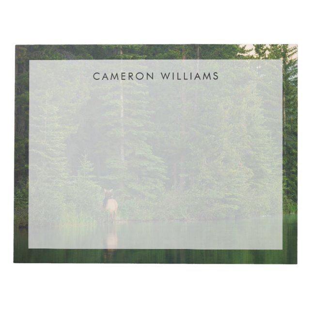 Bloco De Notas Florestas | Elk no Banff National Park Alberta (Frente)