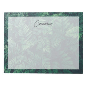 Bloco De Notas Florestas Ferns De Madeira