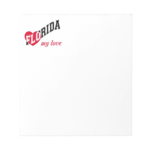 Bloco De Notas Flórida meu amor (Frente)