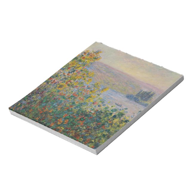 Bloco De Notas Flower Beds em Vétheuil - Claude Monet (Invertido)
