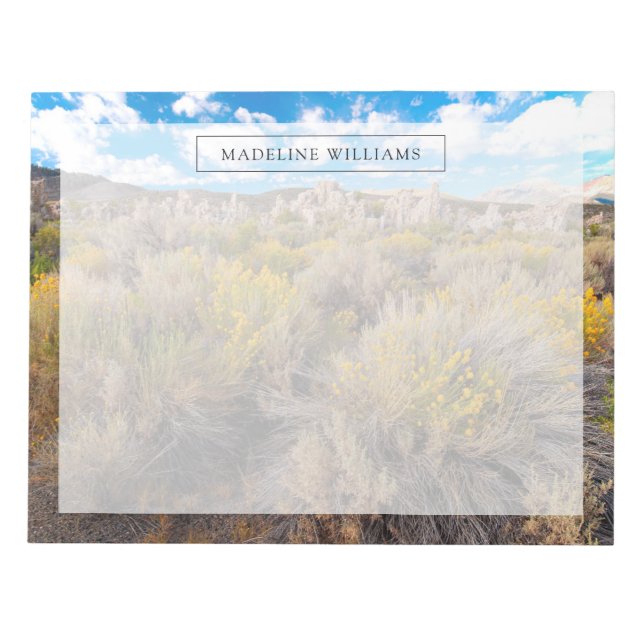 Bloco De Notas Flowers | Blooming Sagebrush California (Frente)