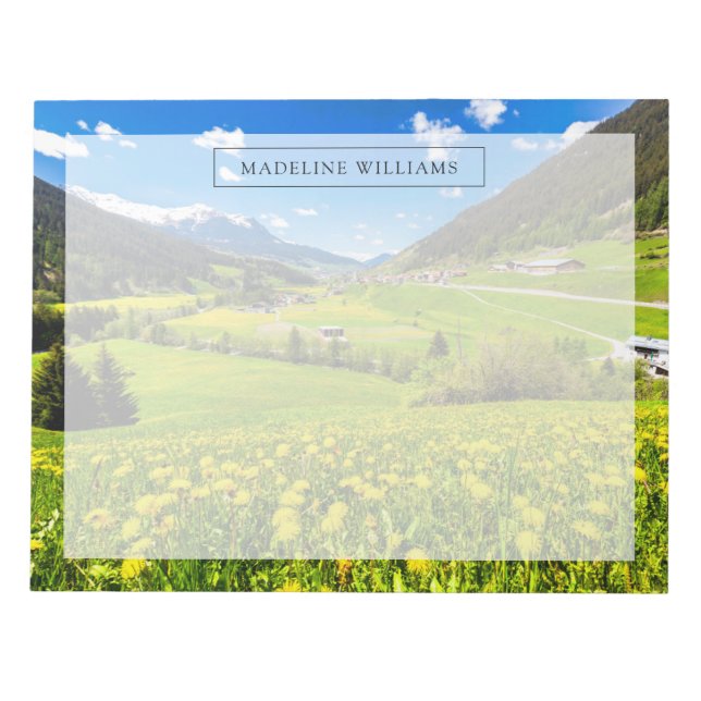 Bloco De Notas Flowers | Dandelion Canton of Grisons, Switzerland (Frente)