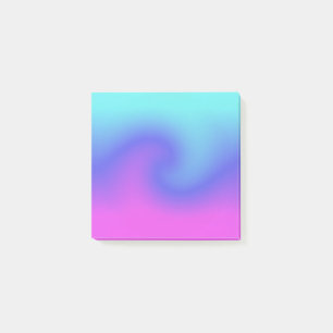 Bloco De Notas Fluxo de Cor Azul-Azul-Azul-Cor-de-Rosa-Onda
