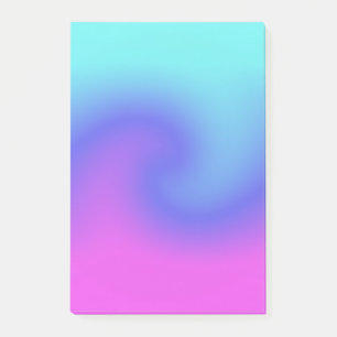 Bloco De Notas Fluxo de Cor Azul-Azul-Azul-Cor-de-Rosa-Onda