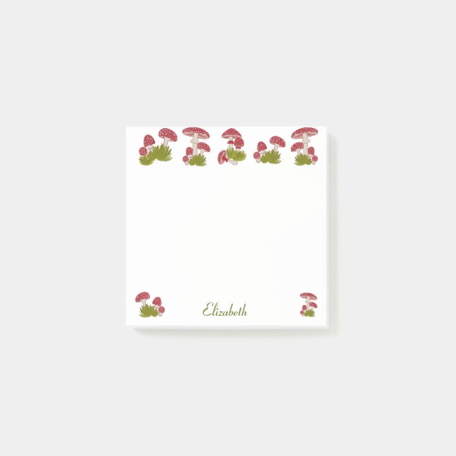 Bloco De Notas Fly Mushroom Goblincore Fairy Garden Shopping (Frente)