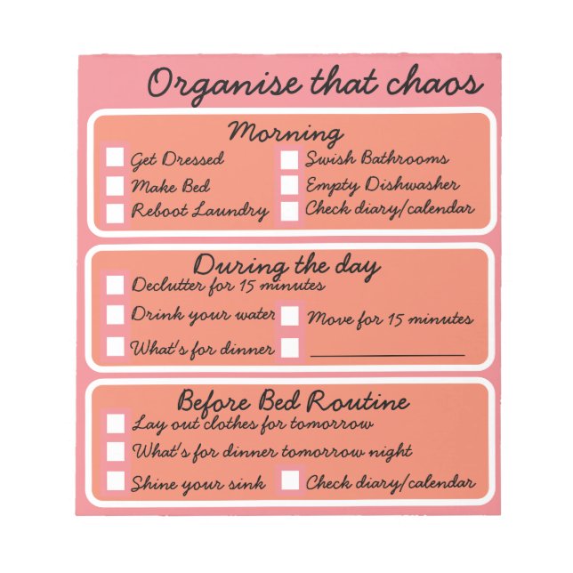 Bloco De Notas Flylady - Organize o caos - Notebook (Frente)