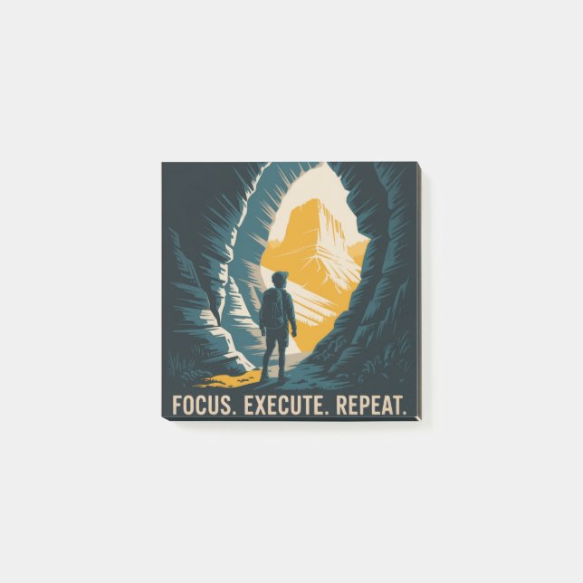 Bloco De Notas Foco. Execute. Repita. (Frente)