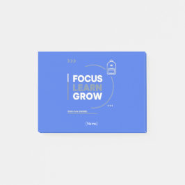 Bloco De Notas Focus Learn Grow / Motivación y Éxito Escolar