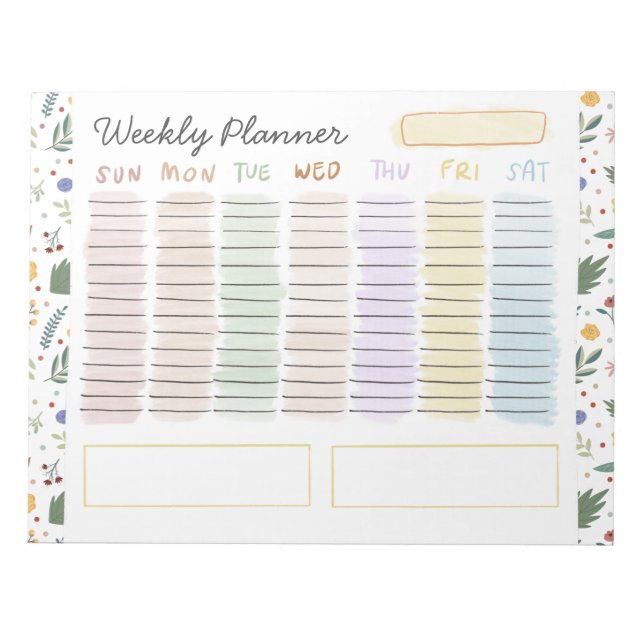 Bloco De Notas Fofo e Floral Pastel Divertido (Frente)
