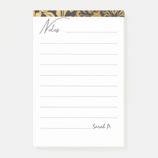 Bloco De Notas Fofo Minimalista Moderno Abstrato Cinza Dourado