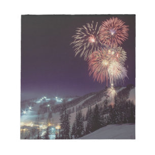 Bloco De Notas Fogos de artifício no Big Mountain Resort em White