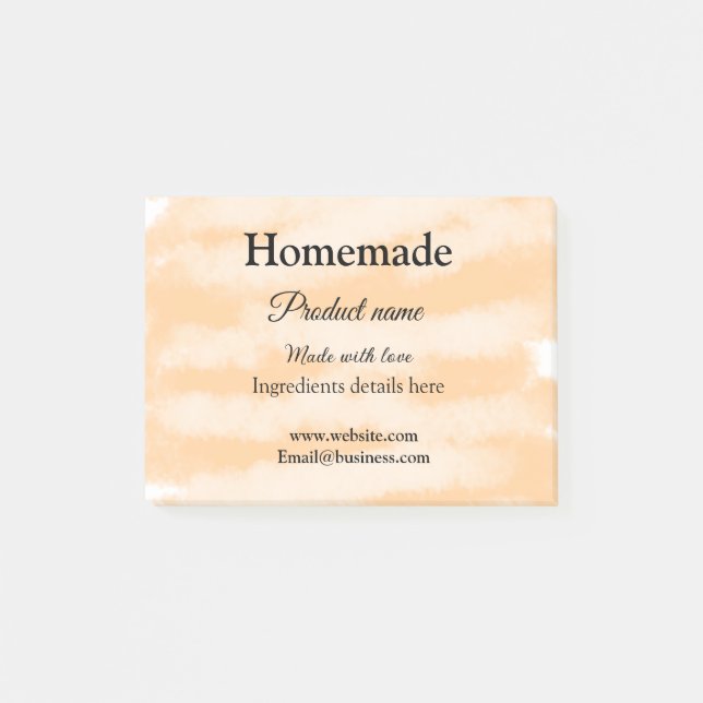 Bloco De Notas Folha caseira feita com amor adicionar texto site (Frente)