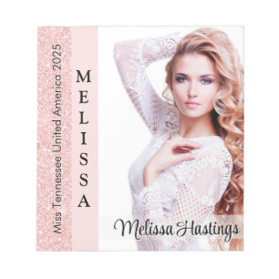 Bloco De Notas Folha de Autografo do Pageant do Miss America Styl