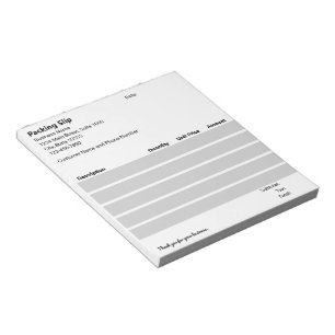 Bloco De Notas Folha de Embarque Empresarial Preto Branco Cinza C